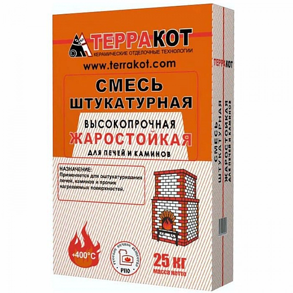 Смесь штукатурная Терракот жаростойкая 25 кг