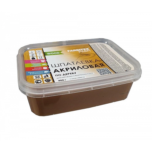 Шпатлевка по дереву Farbitex Profi Wood махагон 0.25 л