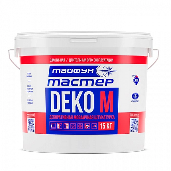 Штукатурка Тайфун Мастер DEKO M №112 1.2 мм декоративная мозаичная 15 кг