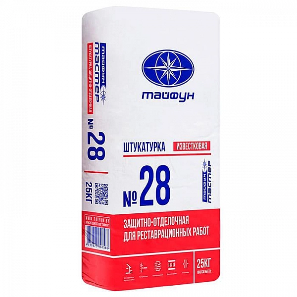 Штукатурка Тайфун Мастер №28 известковая 25 кг
