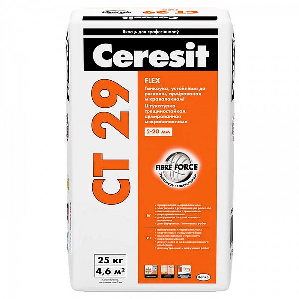 Штукатурка Ceresit Flex CT29 цементная 25 кг