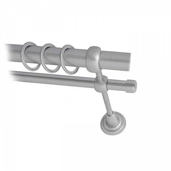 Карниз 25+16 мм двухрядный Lm Decor Сатин гладкий 2.0 м