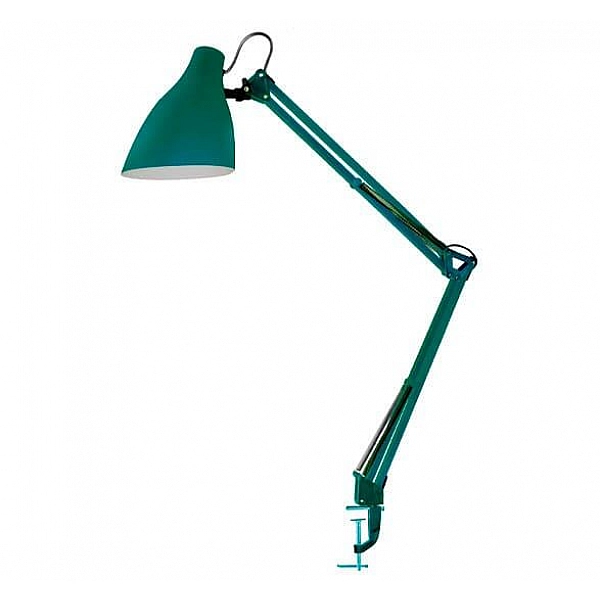 Светильник настольный Camelion KD-335 C24 230V 40W E27 струбцина изумрудный