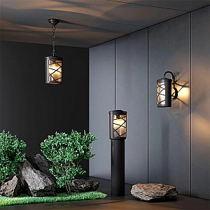 Светильник Elektrostandard Premier F GL 1017F садово-парковый черный. Изображение - 2