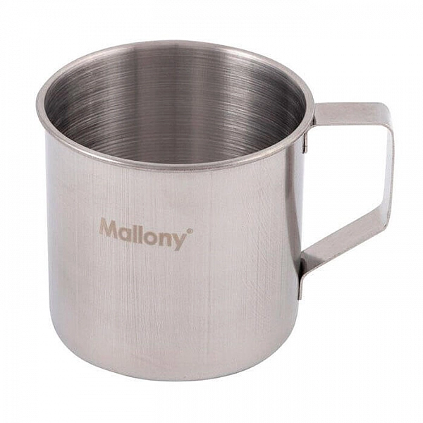 Кружка Mallony Fonte 003057 из нержавеющей стали с загнутыми краями 500 мл