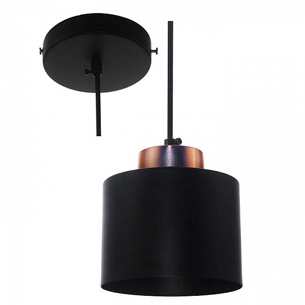 Светильник подвесной Айтин-Про НСБ 01-60-101 8824/1 медный/черный