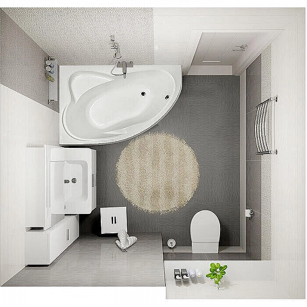 Ванна акриловая ВентоСпа Nika LA 160*105 см R без сифона, каркаса и крепления