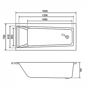 Ванна акриловая Lauter Versailles 21070050 150*75 см без ножек. Изображение - 6