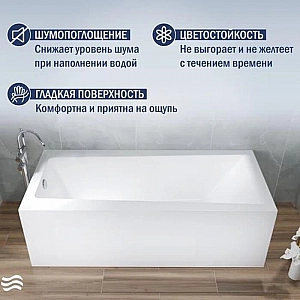 Ванна акриловая Lauter Versailles 21070060 160*75 см без ножек. Изображение - 1