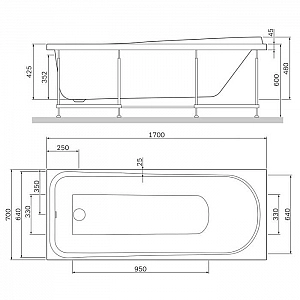 Ванна акриловая AM.PM Like W80A-170-070W-A 170*70 см. Изображение - 4