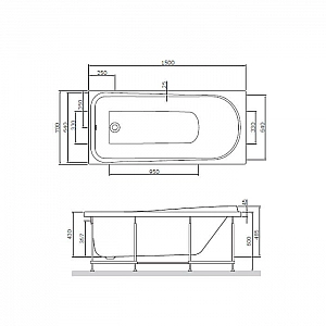Ванна акриловая AM.PM Like W80A-150-070W-A 150*70 см. Изображение - 4
