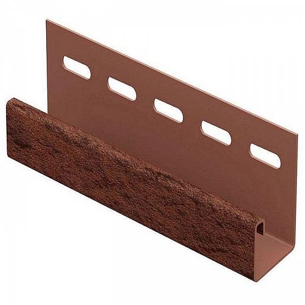 J-планка Ю-Пласт Стоун-хаус Кирпич красный