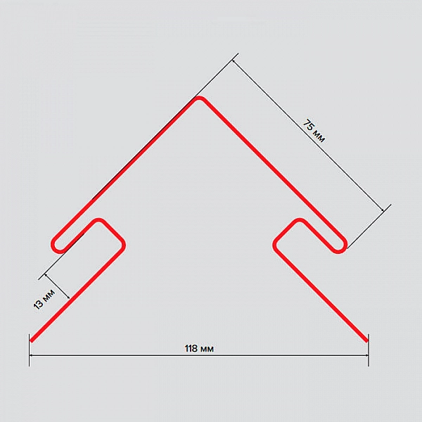 Угол наружный ТехноНиколь Оптима Каштан 75 мм