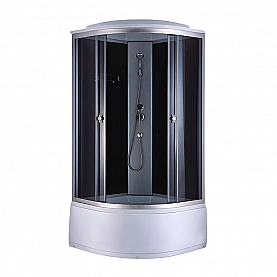 Душевая кабина Coliseum Simple T-90*90 см черное тонированное стекло