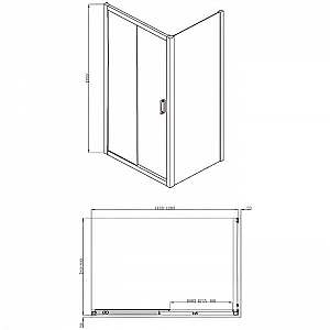 Душевой уголок Adema Glass line Direct 120*80 см тонированное стекло. Изображение - 4