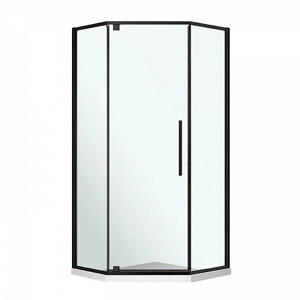 Душевой уголок Veconi Rovigo RV35B-80-01-C7 80*80 см профиль черный, стекла прозрачные