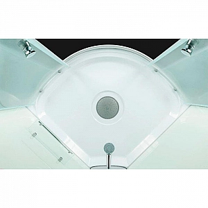 Душевая кабина Saniteco SN-190W 7600153 90*90 см низкий поддон белое рифленое стекло. Изображение - 4