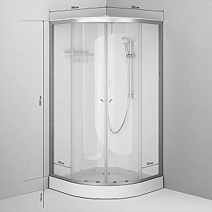 Душевая кабина AM.PM X-Joy W94C-401-100MT 100*100*210 см серебристый прозрачное стекло. Изображение - 8