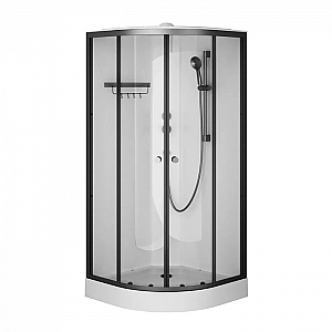 Душевая кабина AM.PM X-Joy W94C-401-090BT 90*90 см черный матовый/прозрачное стекло