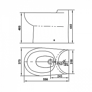 Биде Керамин Женева-N с креплением. Изображение - 3