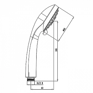 Душевая лейка Lemark LM0223С круглая 3-функциональная 80*225 мм хром. Изображение - 1