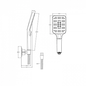 Душевой комплект Cersanit Ferro 64085 квадрат. Изображение - 7