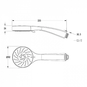 Душевая лейка Lemark LM0813С круглая 3-функциональная 100*251 мм хром. Изображение - 1