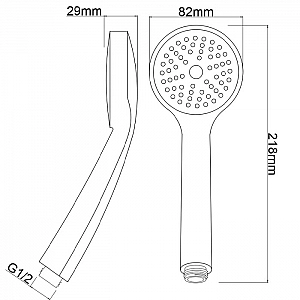 Душевая лейка Voda VSP02 1 режим 80 мм. Изображение - 1