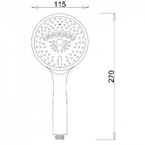 Душевая лейка Voda VSP11 4  режима 115 мм. Изображение - 1