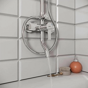 Душевая система Milardo Stripe STRSB1FM06 с тропическим душем и смесителем. Изображение - 3