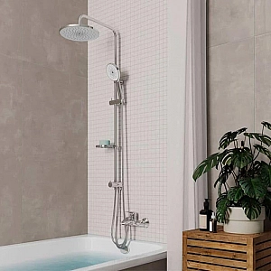 Душевая система Milardo Ideal Spa ILSSB3FM76 с тропической лейкой глянцец хром. Изображение - 1