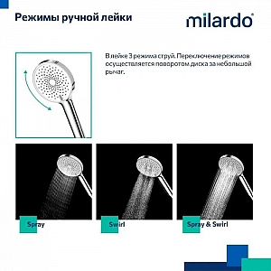 Душевая система Milardo Ideal Spa ILSSB3FM76 с тропической лейкой глянцец хром. Изображение - 5