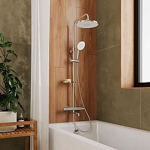 Душевая система Milardo Ideal Spa ILSSBTHM06 с термостатическим смесителем стойкой и тропической лейкой глянец хром. Изображение - 1
