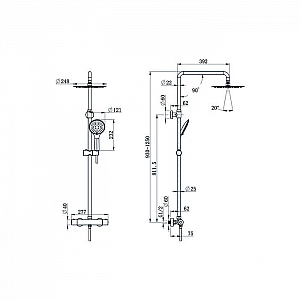 Душевая система Cersanit Brasko 63066/64526 со смесителем. Изображение - 8