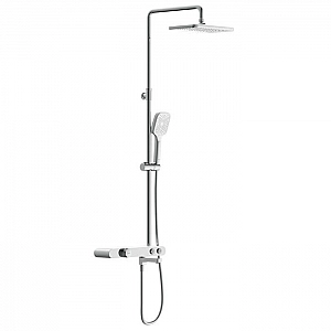 Душевая система Cersanit Vivo 64089/64529 смеситель термостатический с изливом кнопочный PVC квадрат