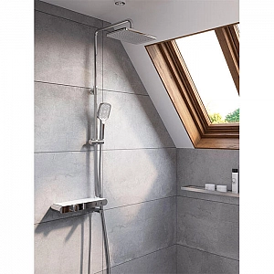 Душевая система Cersanit Vivo 64089/64529 смеситель термостатический с изливом кнопочный PVC квадрат. Изображение - 9