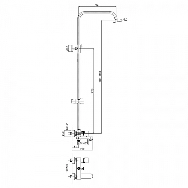 Душевая система Lauter Aqua 21CK3172C-61