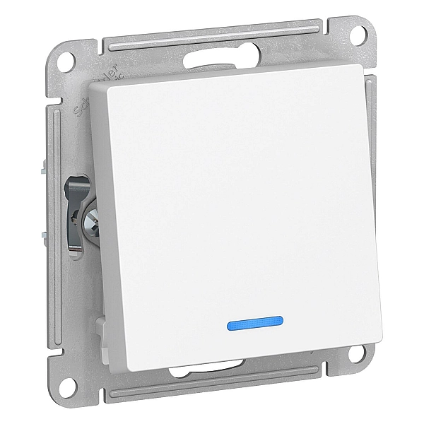 Выключатель проходной Systeme Electric AtlasDesign ATN000163 1 клавиша с подсветкой белый