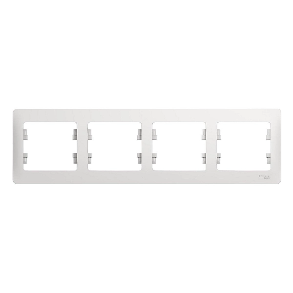 Рамка Systeme Electric Glossa GSL000104 4 поста горизонтальная белый