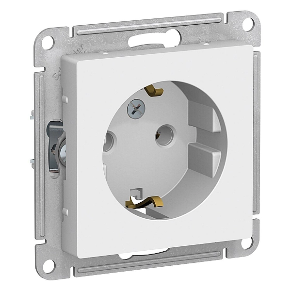 Розетка Systeme Electric AtlasDesign ATN000143 с заземлением белый