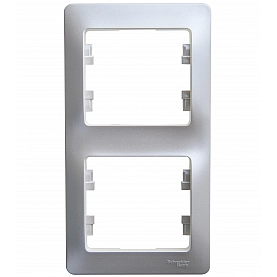 Рамка Systeme Electric Glossa GSL000606 2 поста вертикальная перламут