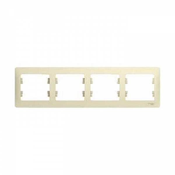 Рамка Systeme Electric Glossa GSL000204 4 поста горизонтальная бежевый