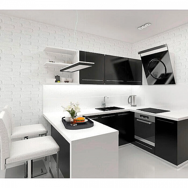 Панель ПВХ Europrofile 347 Белый кирпич 250*3000 мм