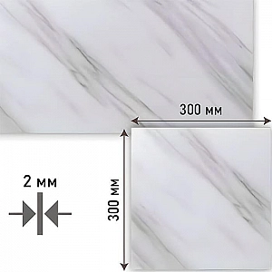 Панель самоклеящаяся Grace Мрамор Нова Грета 300*300 мм. Изображение - 1