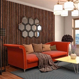 Панель Grace 3D Rail Вишня 10*120*2700 мм. Изображение - 2