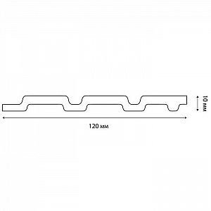Панель Grace 3D Rail Белый 10*120*2700 мм. Изображение - 4