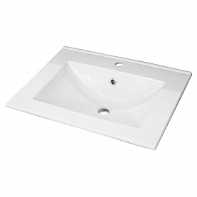 Умывальник Керамин Бергамо Нова 70 встраиваемый белый