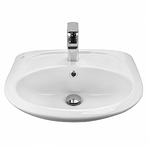 Умывальник Santek Бриз 55 1WH110460 с отверстием комплект креплений кольцо хром