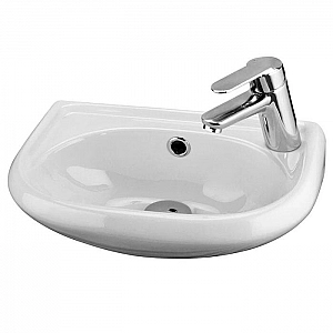 Умывальник Santek Бриз 40 1WH110445 с отверстием справа комплект креплений кольцо хром. Изображение - 2