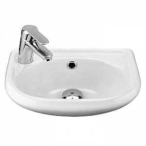 Умывальник Santek Бриз 40 1WH110442 с отверстием слева комплект креплений кольцо хром